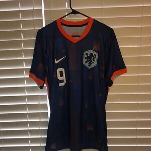 Nike Blue and Orange Soccer Jersey